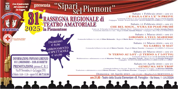 31^ Rassegna Regionale di Teatro amatoriale in Piemontese 2025