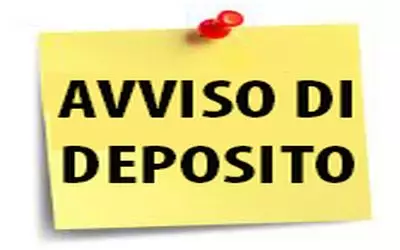 Avviso di deposito