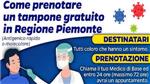 Tampone gratuito in Regione Piemonte